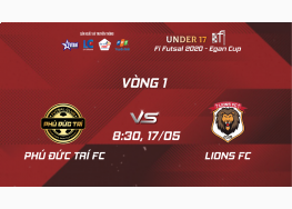 PHÚ ĐỨC TRÍ FC vs LIONS FC | GIẢI U17 FI FUTSAL CHAMPIONSHIP LẦN 3 - EGAN CUP 2020